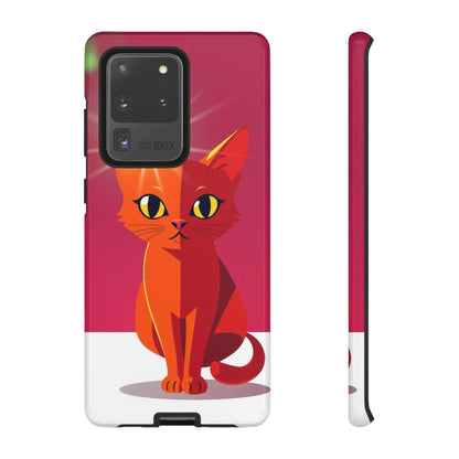 Samsung Galaxy S20 Ultra / Glossy Phone Case - Flashing Cat Design Phone Case
