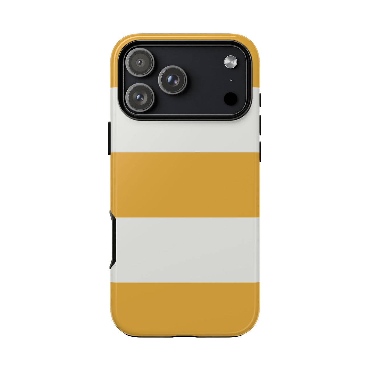 Yellow & White Horizontal Stripe Pattern Phone Case - Yellow Phone Case - iPhone 18 Pro Max / Glossy