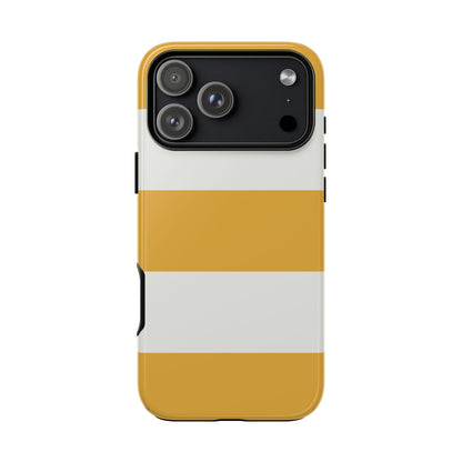 Yellow & White Horizontal Stripe Pattern Phone Case - Yellow Phone Case - iPhone 18 Pro Max / Glossy