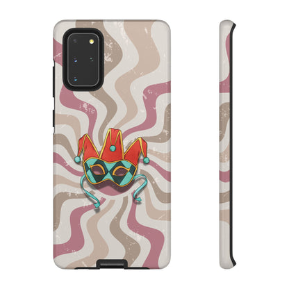 Venetian Jester Mask – Pink Retro Soft Revival Phone Case - Pink Phone Case - Samsung Galaxy S20+ / Glossy