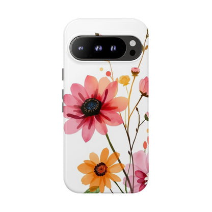 Google Pixel 9 Pro / Glossy Phone Case - Watercolour Style Simple Wildflower Design Phone Case
