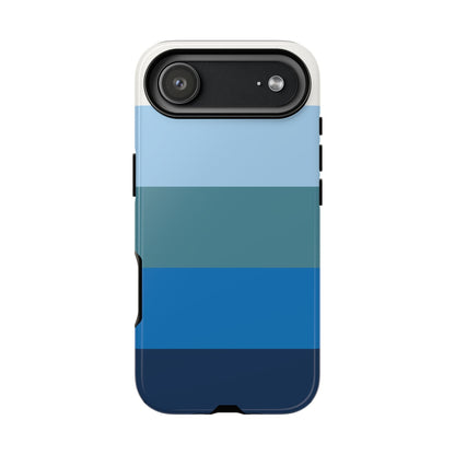 Blue and White Stripe Pattern Phone Case - Blue Phone Case - iPhone 17 Air / Glossy