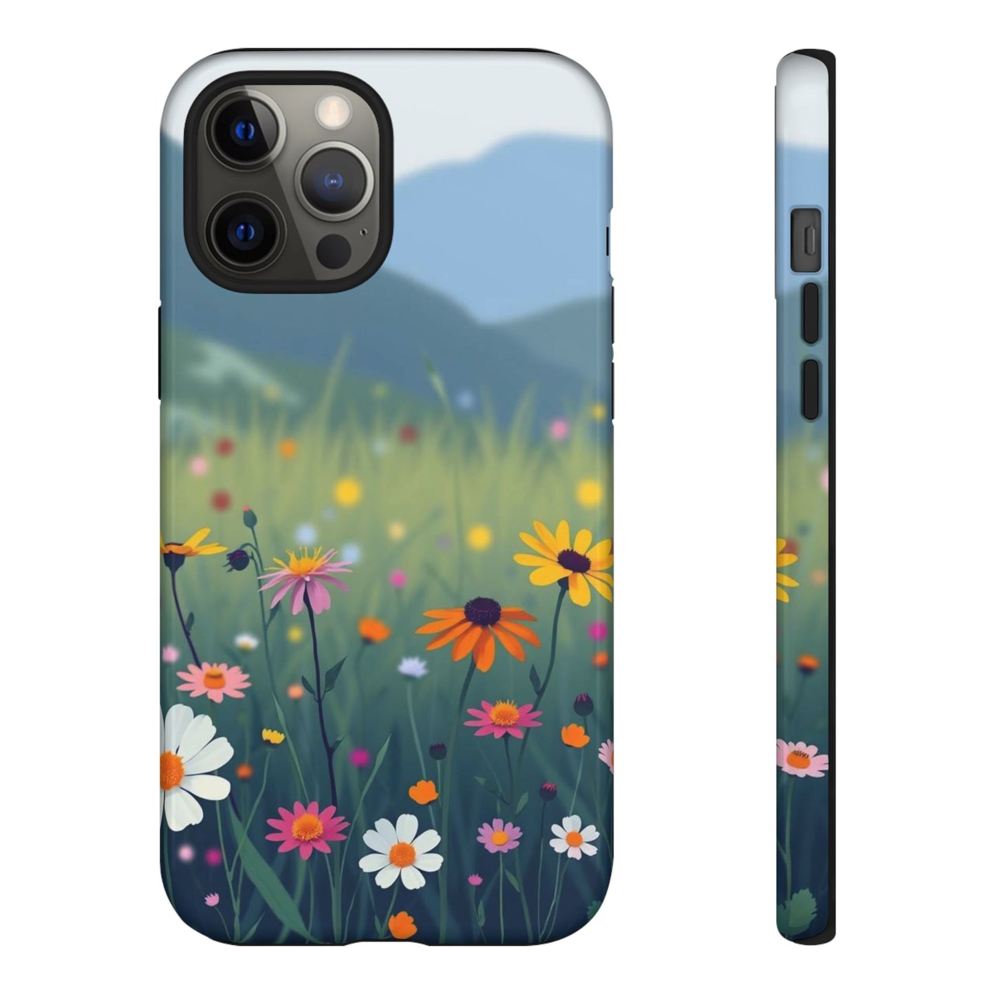 iPhone 12 Pro Max / Glossy Phone Case - Vibrant Meadow Design Phone Case