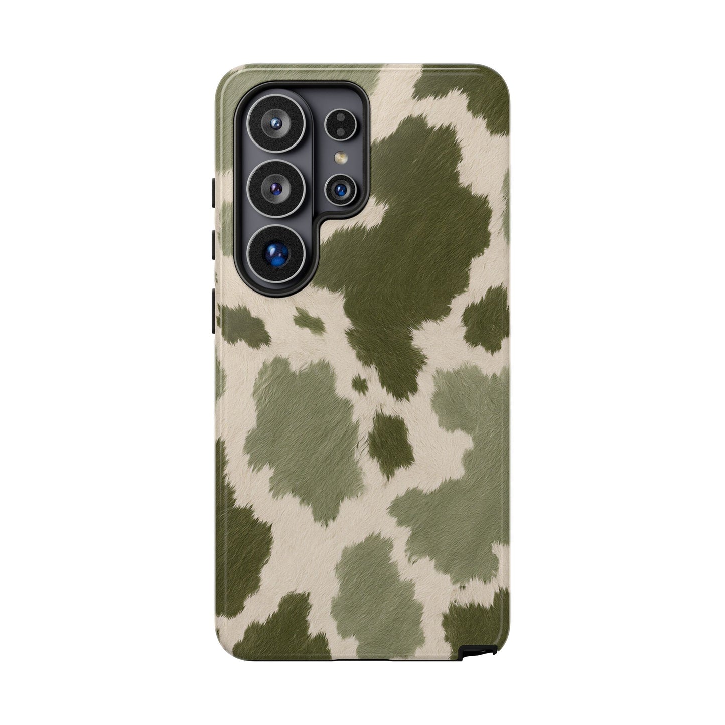 Stylish Olive Green Cow Print Phone Case