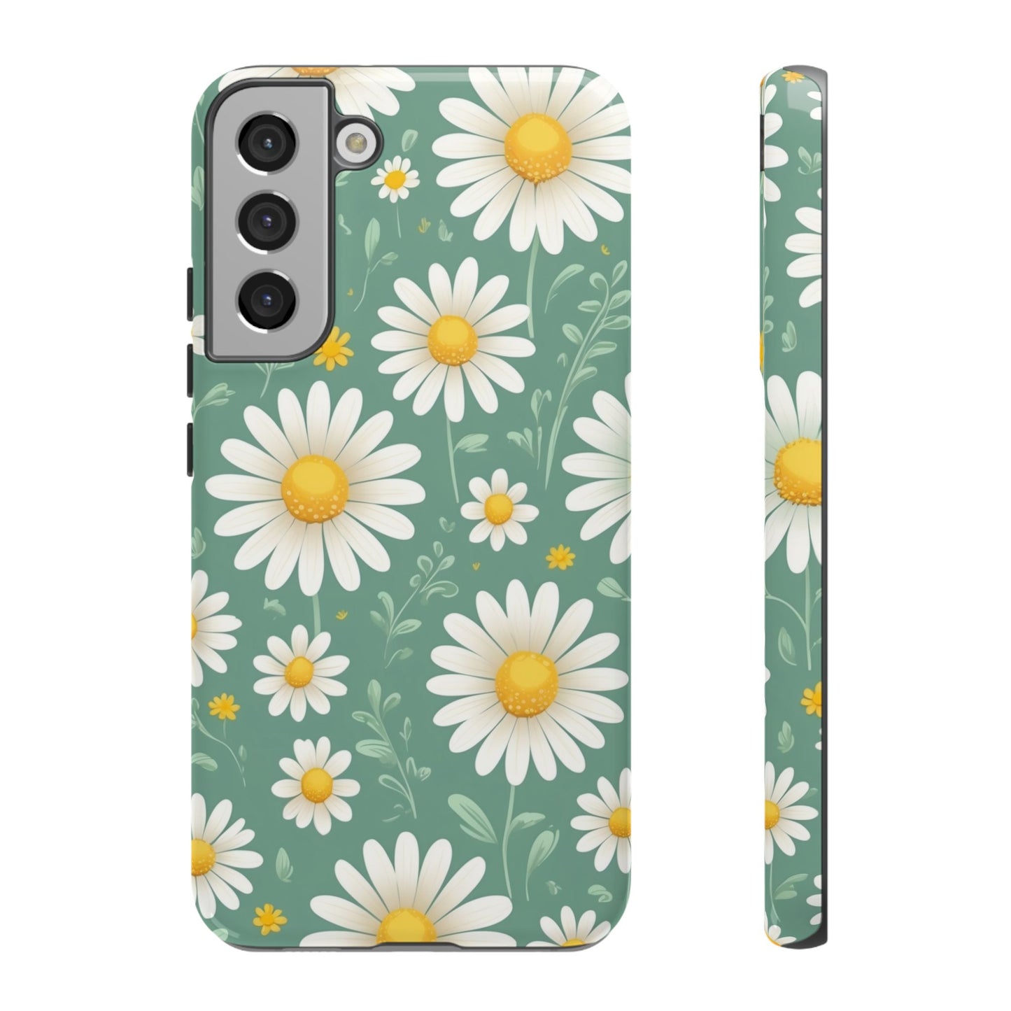 Samsung Galaxy S22 Plus / Glossy Phone Case - Daisies Floral Pattern 1 Phone Case