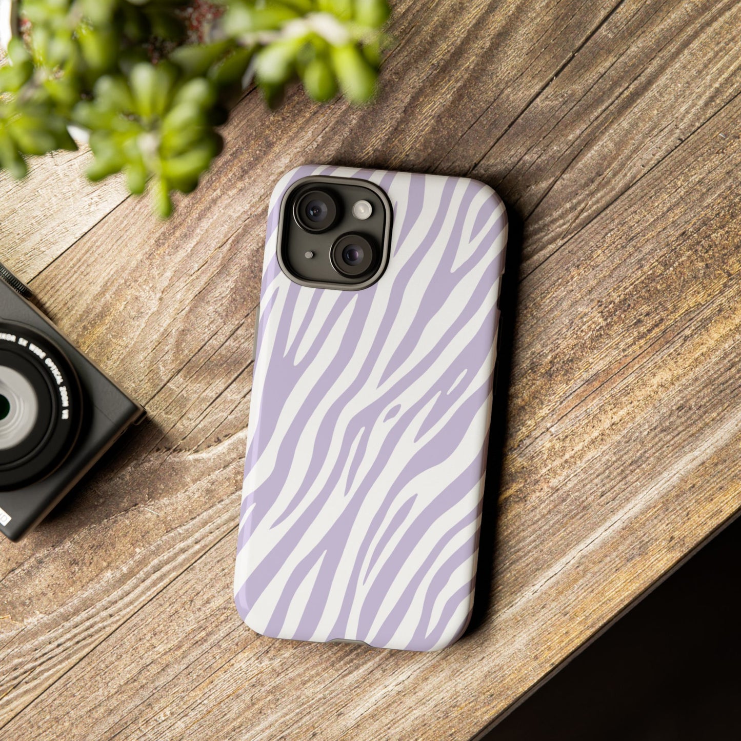 Lavender Tiger Print Phone Case