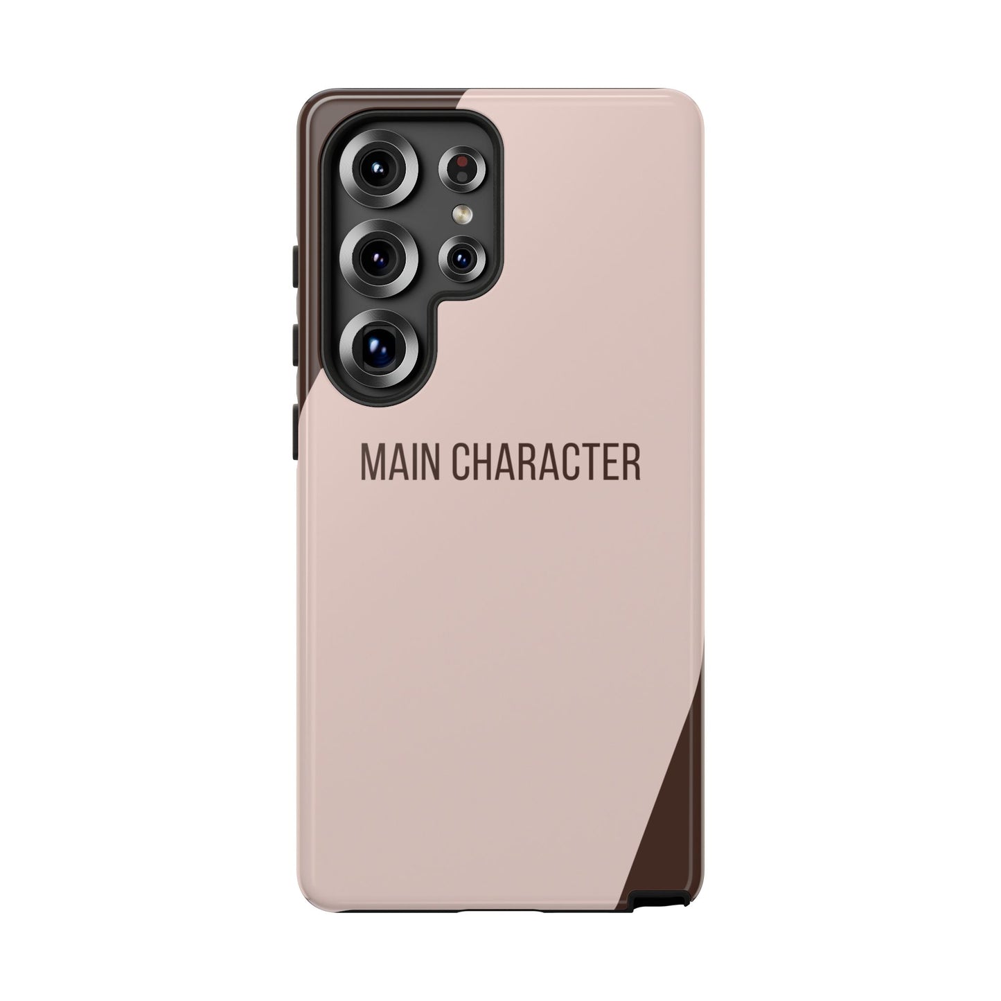 Samsung Galaxy S25 Ultra / Glossy Phone Case - Sassy Statement Case ’Main Character’ in Pink & Brown