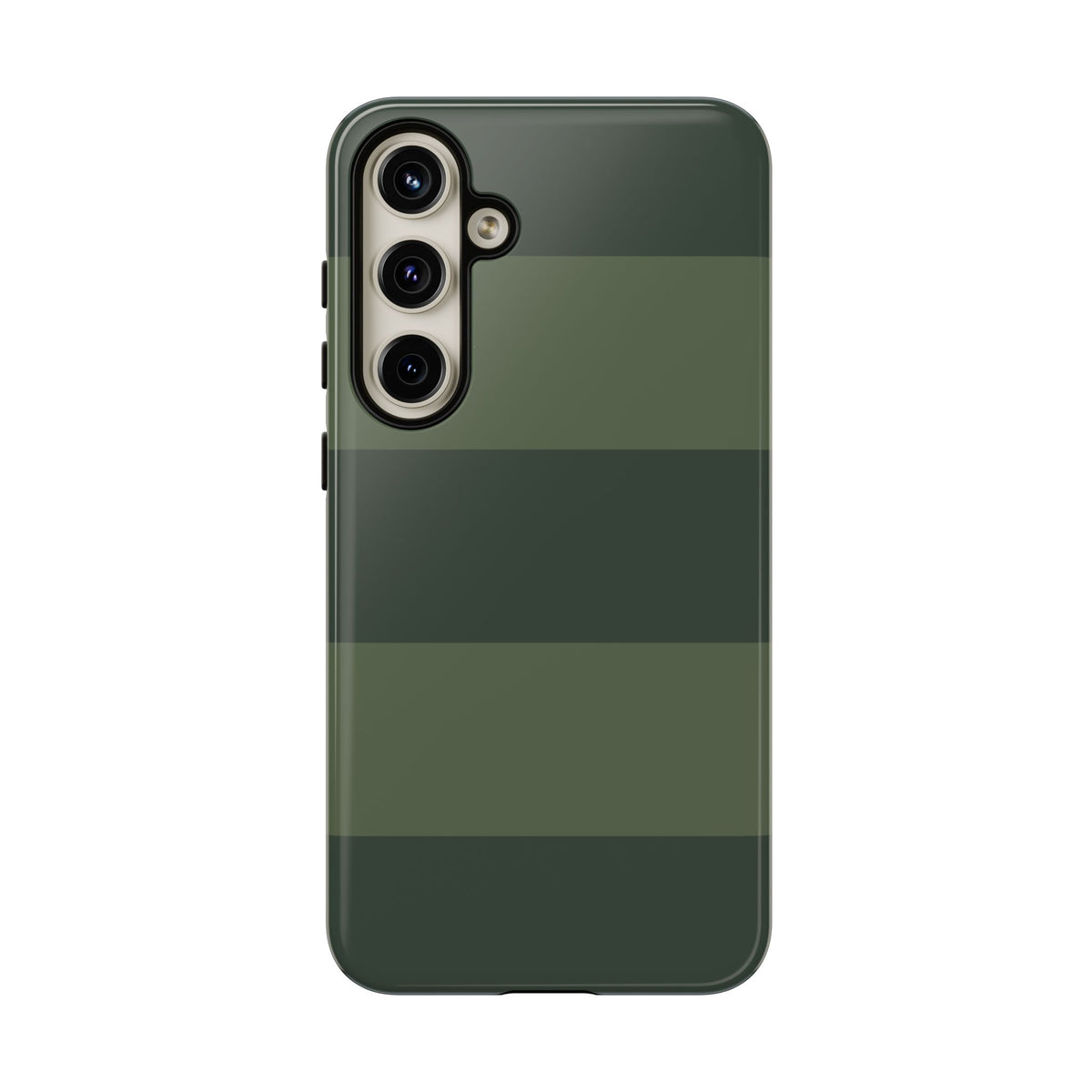 Green Horizontal Stripe Pattern Phone Case - Green Phone Case - Samsung Galaxy S24 Plus / Glossy