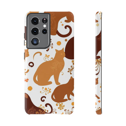 Samsung Galaxy S21 Ultra / Glossy Phone Case - Abstract Cat Pattern Phone Case