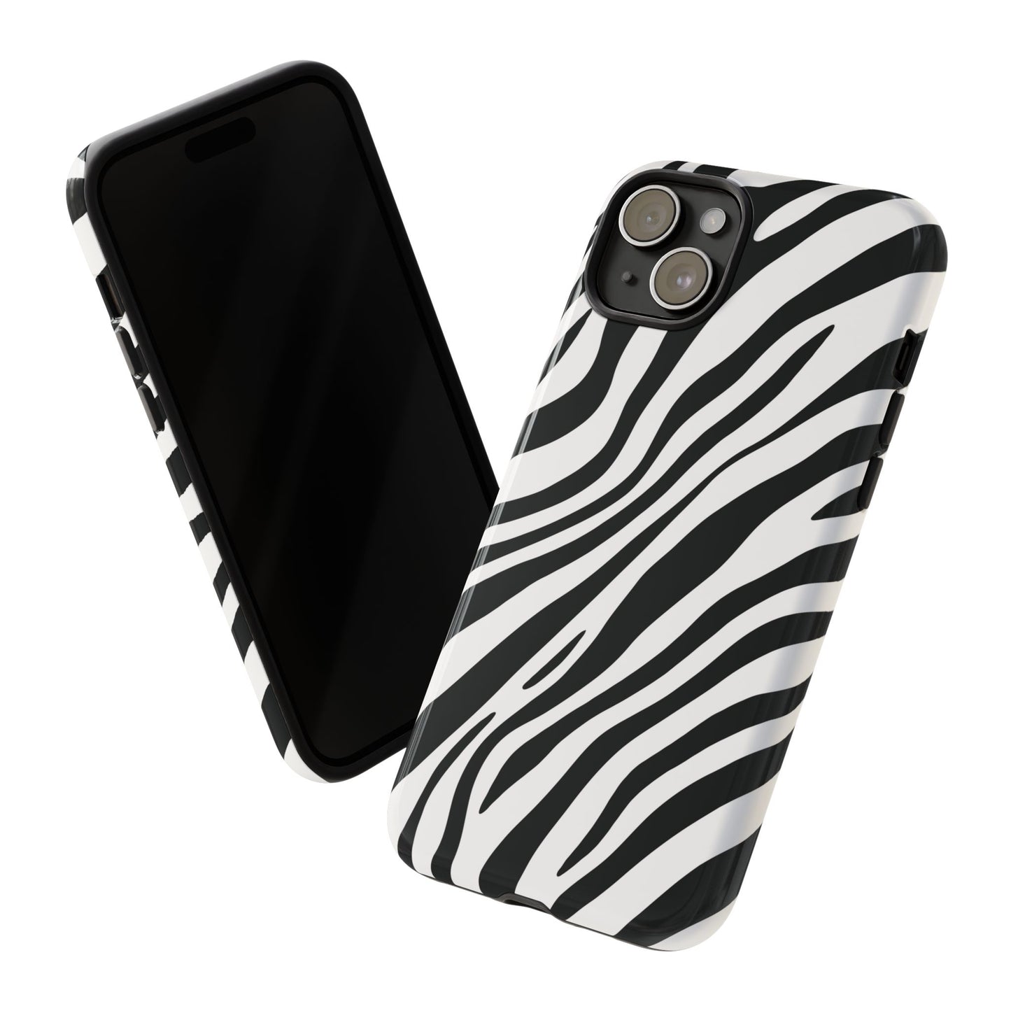 Modern Monochrome Zebra Print Phone Case