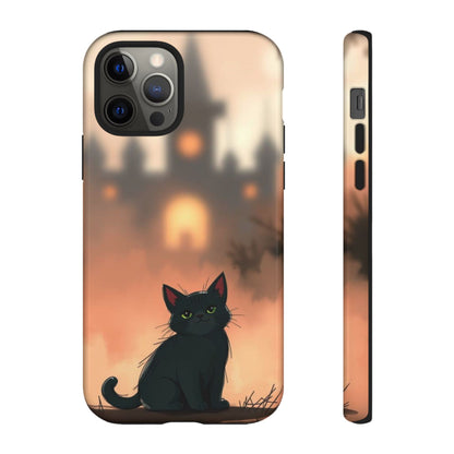 Cute Gothic Cat Design Phone Case - Multicolor Phone Case - iPhone 12 Pro / Glossy