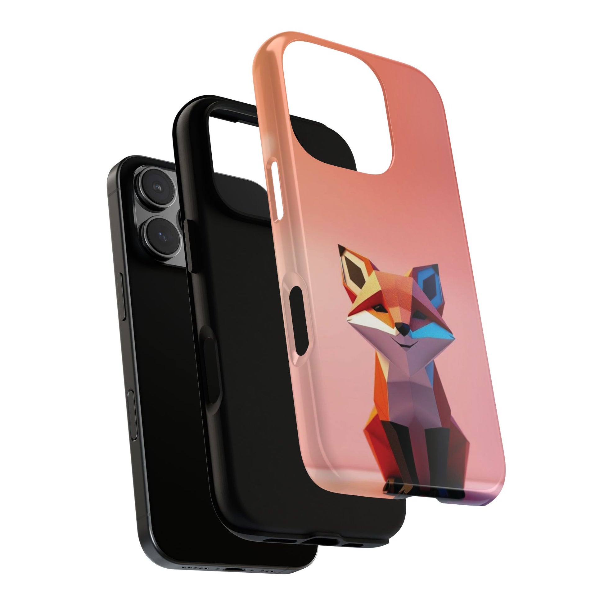 Phone Case - Origami Fox Design Phone Case