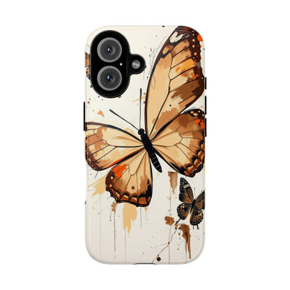 iPhone 16 / Glossy Phone Case - Acrylic Style Butterflies Design Phone Case