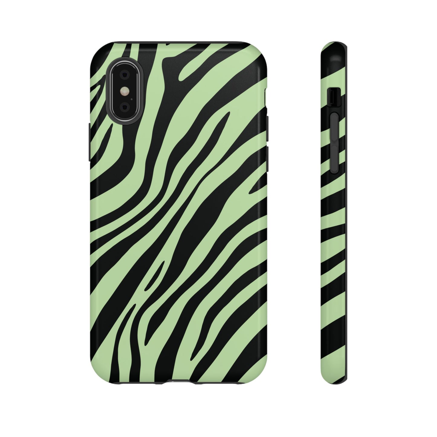 Modern Mint Zebra Print Phone Case
