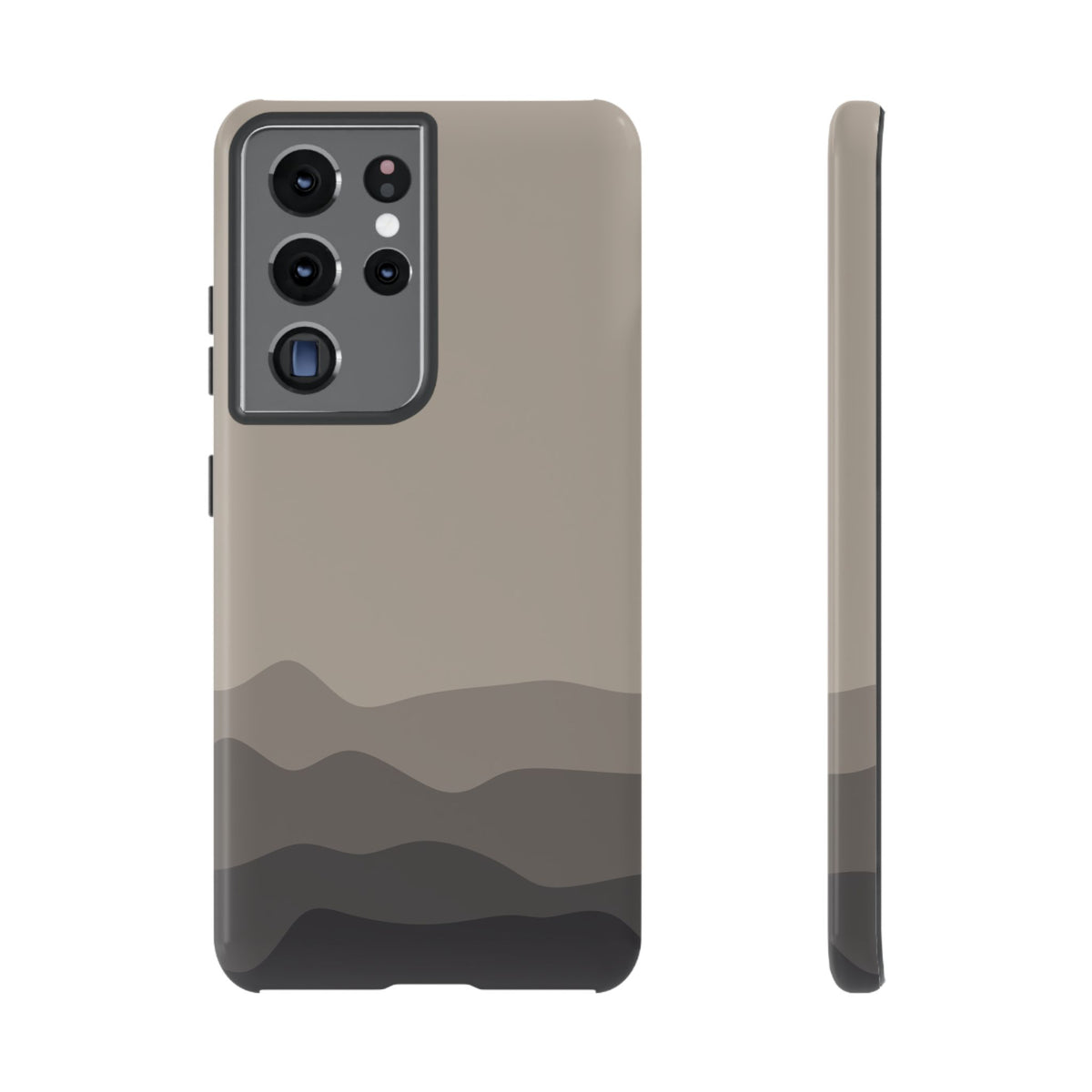 Beige Abstract Waves Protective Phone Case - Beige Phone Case - Samsung Galaxy S21 Ultra / Glossy
