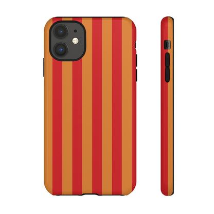Orange & Red Stripe Pattern Phone Case - Orange Phone Case - iPhone 11 / Glossy