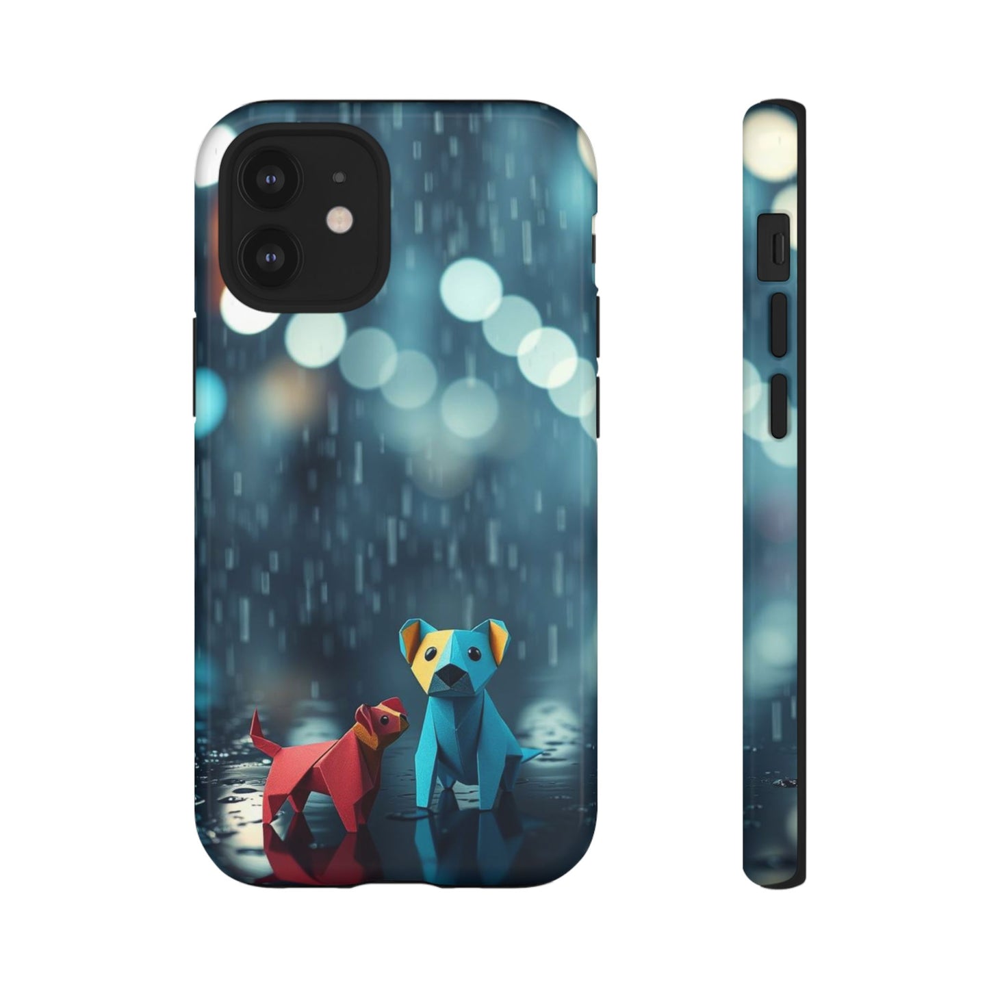 iPhone 12 Mini / Glossy Phone Case - Origami ’Wee Pals’ Design Phone Case