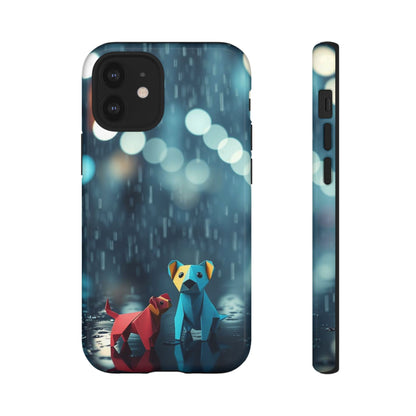 iPhone 12 Mini / Glossy Phone Case - Origami ’Wee Pals’ Design Phone Case