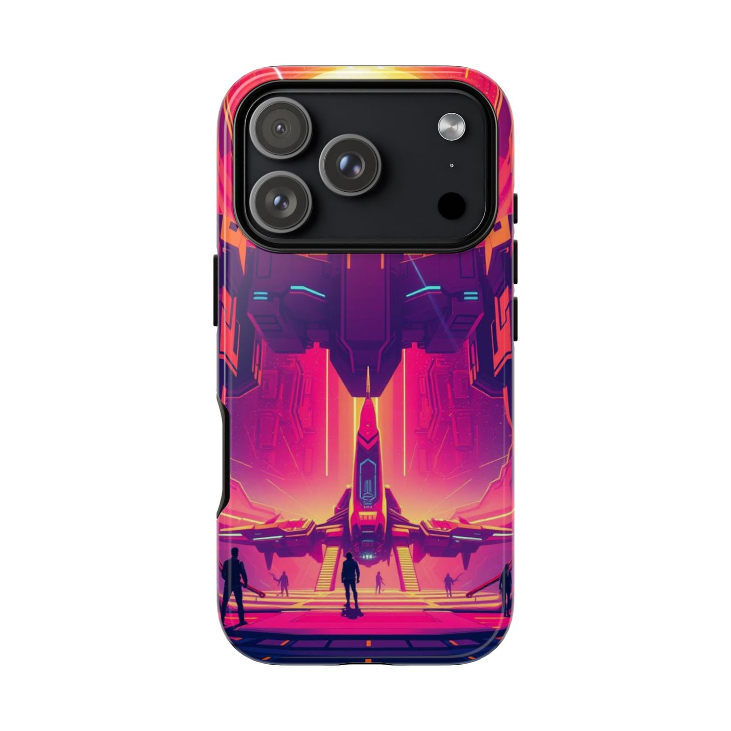 iPhone 17 Pro / Glossy Phone Case - Alien Landing Pad Design Phone Case