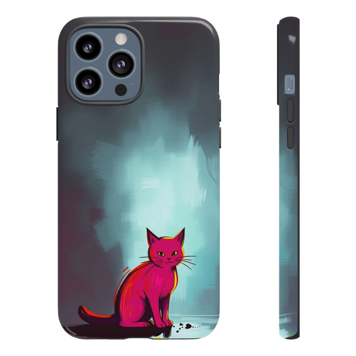Pop Art Moody Cat Design Phone Case - Multicolor Phone Case - iPhone 13 Pro Max / Glossy