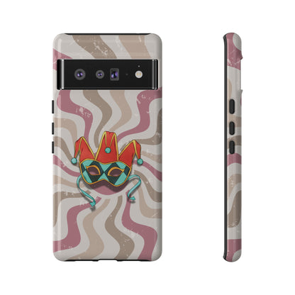 Venetian Jester Mask – Pink Retro Soft Revival Phone Case - Pink Phone Case - Google Pixel 6 Pro / Glossy