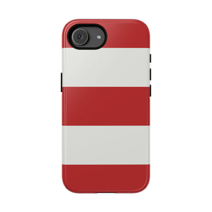 Red & White Horizontal Stripe Pattern Phone Case - Red Phone Case - iPhone 17e / Glossy