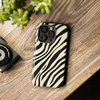 Modern Neutral Zebra Print Phone Case