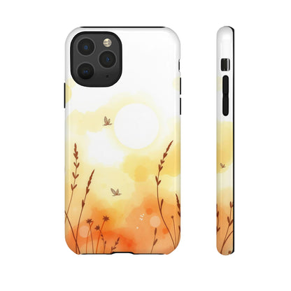 iPhone 11 Pro / Glossy Phone Case - Boho Chic Watercolour Wildflower Pattern Phone Case