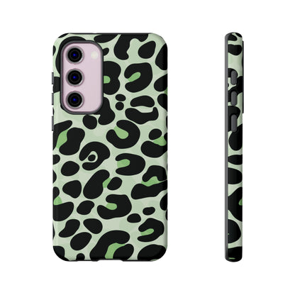 Chic Sage Leopard Print Phone Case