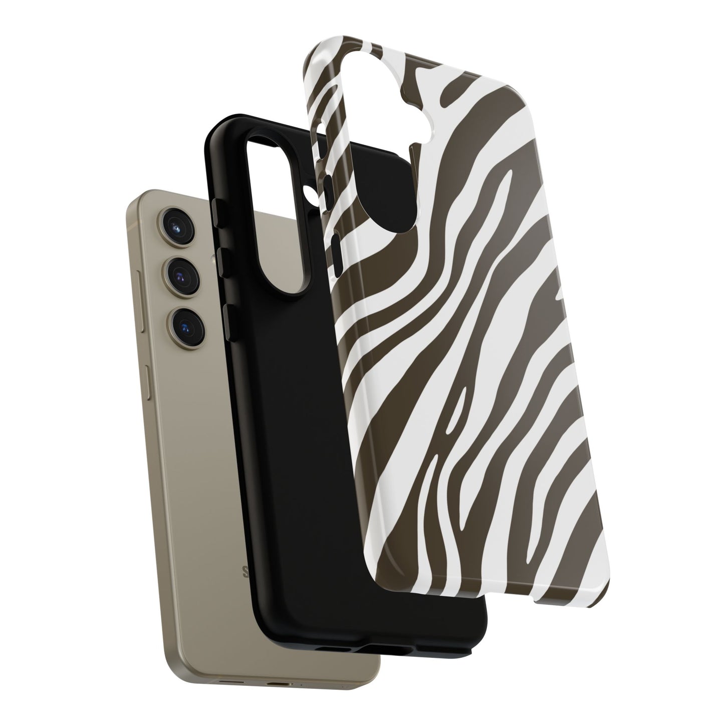 Modern Mocha Zebra Print Phone Case