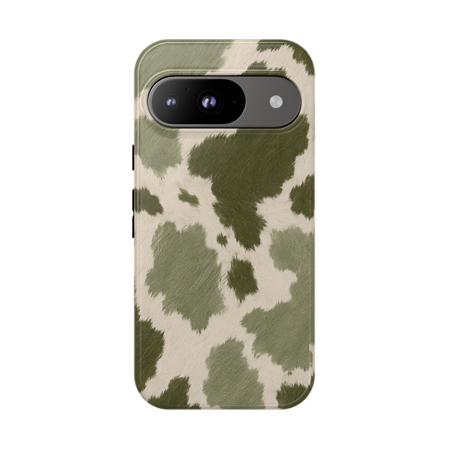Stylish Olive Green Cow Print Phone Case