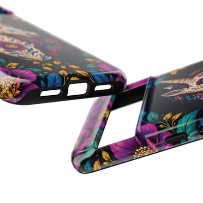 Elegant Purple and Teal Calavera Unicorn Phone Case - Phone Case