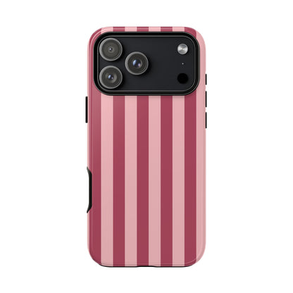 iPhone 17 Pro Max / Glossy Phone Case - ’Pink Stripe Pattern’ Phone Case