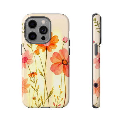iPhone 14 Pro / Glossy Phone Case - Watercolour Bunch of Wildflowers Design Phone Case