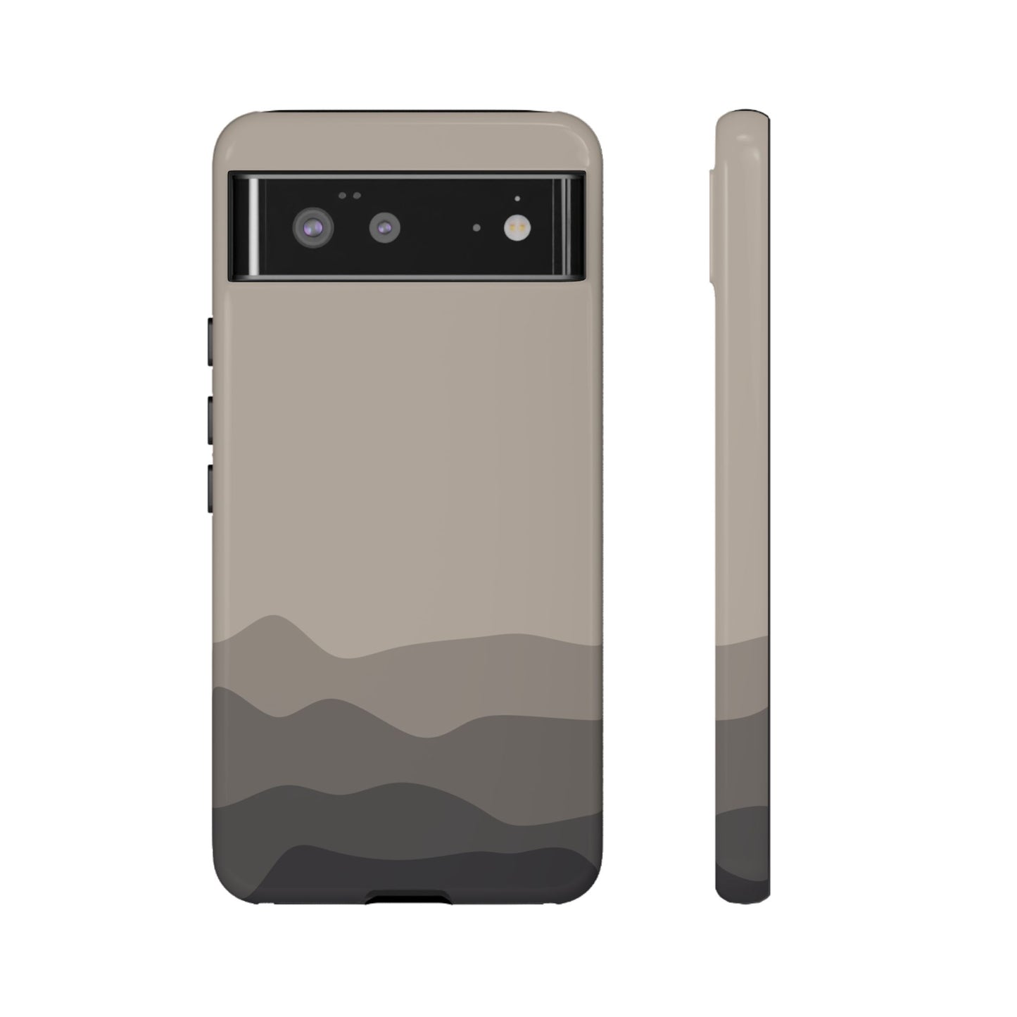 Beige Abstract Waves Protective Phone Case - Beige Phone Case - Google Pixel 6 / Glossy