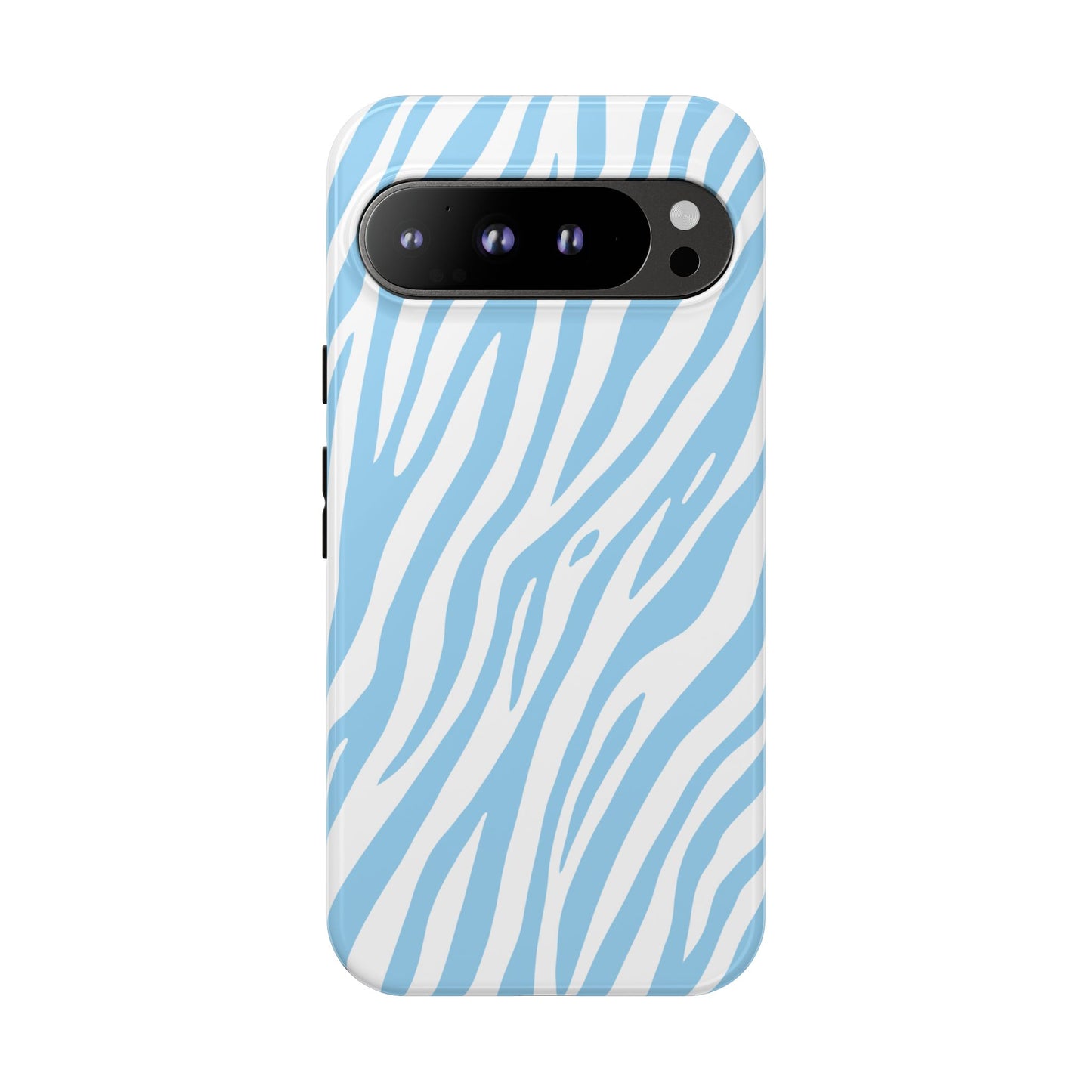 Sky Blue Tiger Print Phone Case