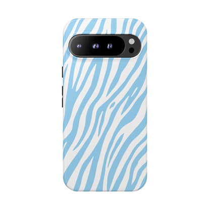 Sky Blue Tiger Print Phone Case