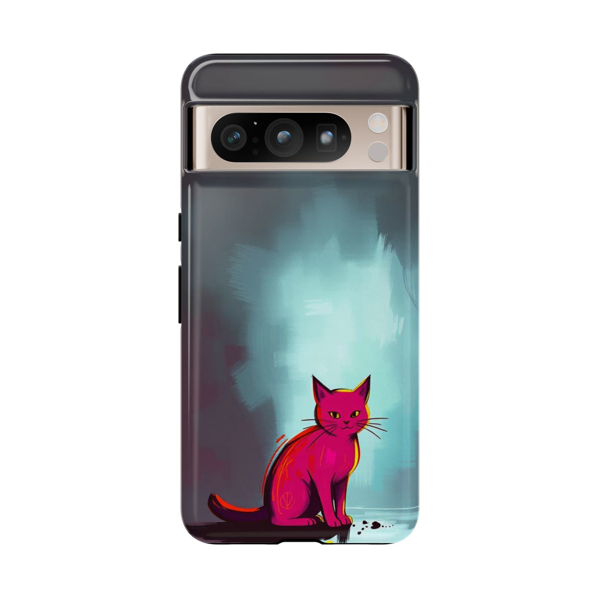 Pop Art Moody Cat Design Phone Case - Multicolor Phone Case - Google Pixel 8 Pro / Glossy
