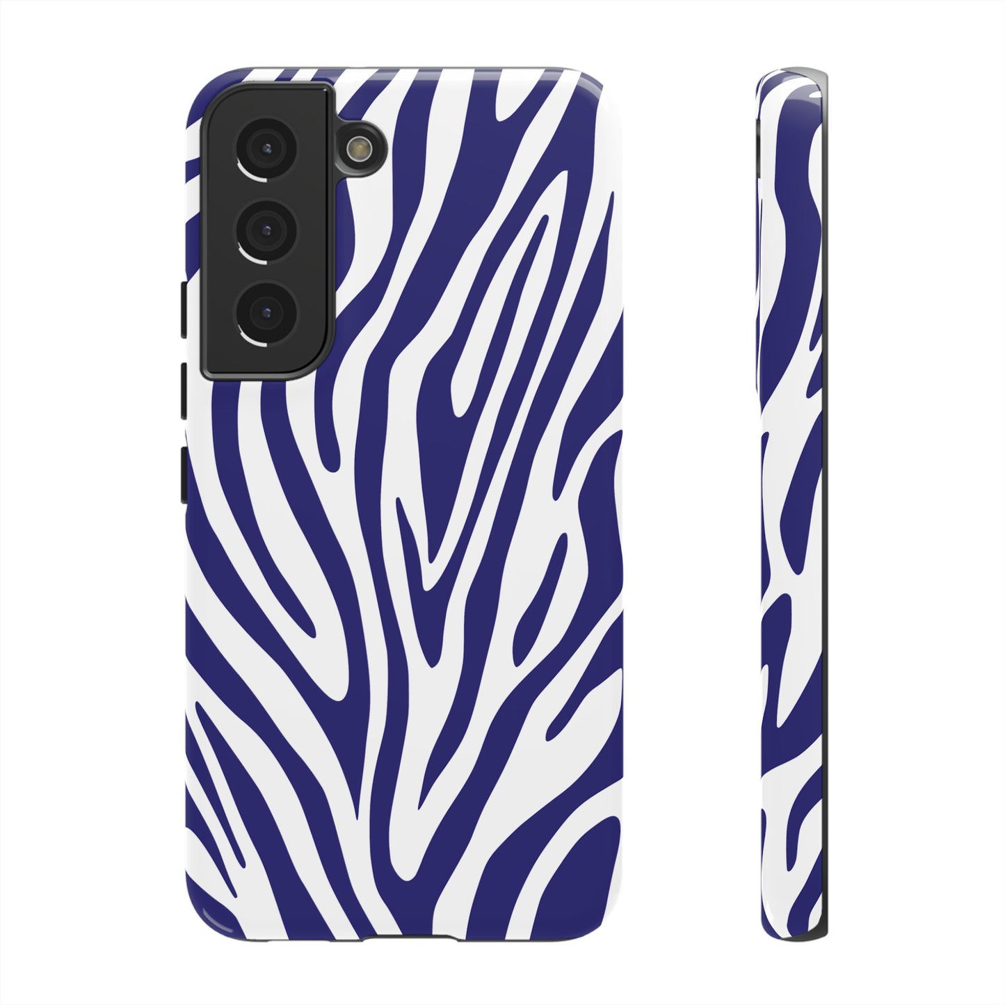 Graphic Blue Tiger Print Phone Case