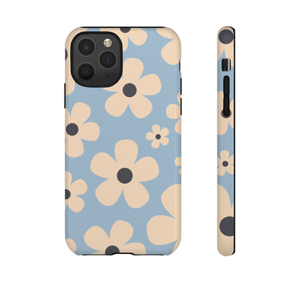 Cute Light Blue & Cream Daisy Pattern Phone Case - Blue Phone Case - iPhone 11 Pro / Glossy