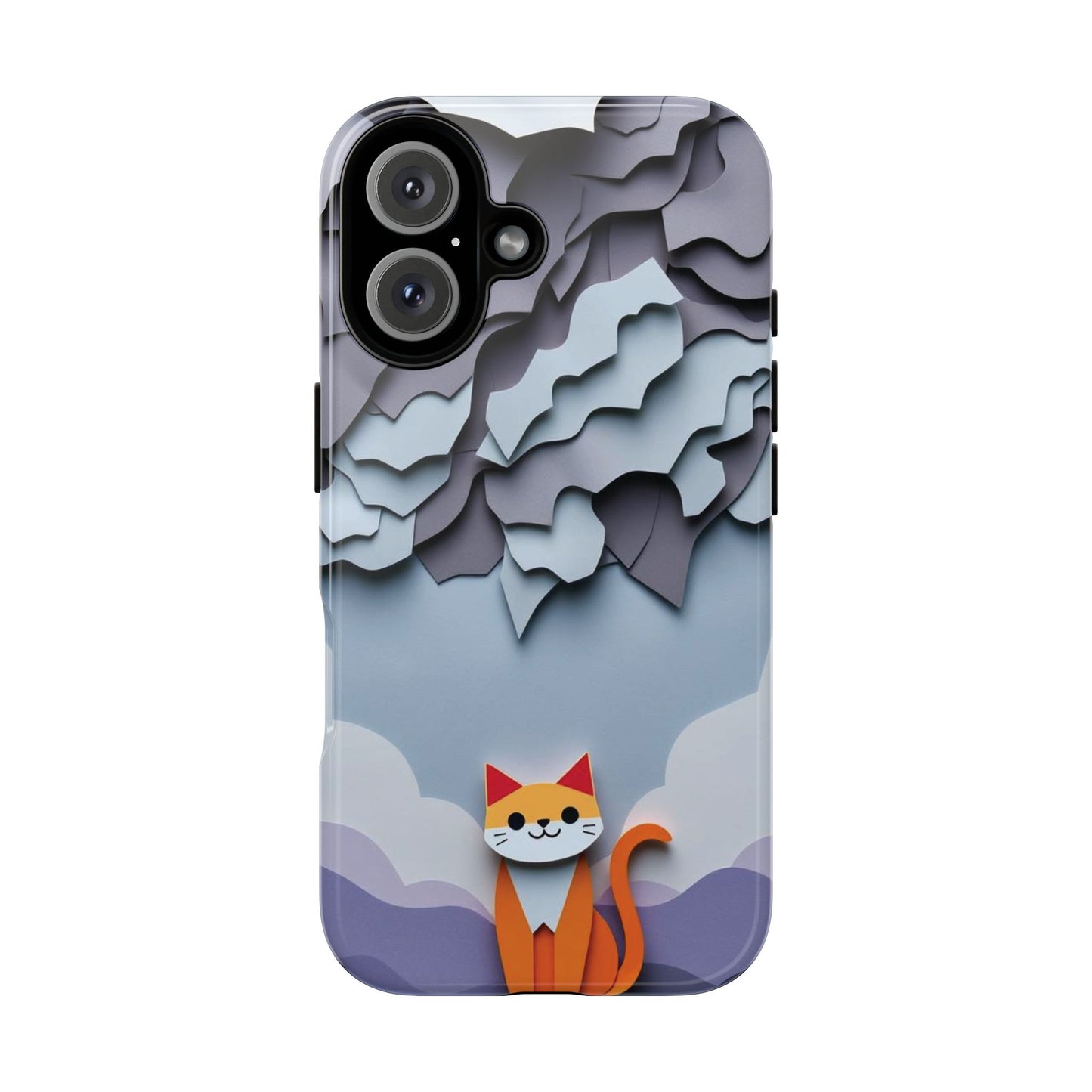 Papier-mâché Cat Design Phone Case