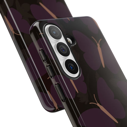 Minimalist Purple Butterfly Pattern Phone Case - Purple Phone Case