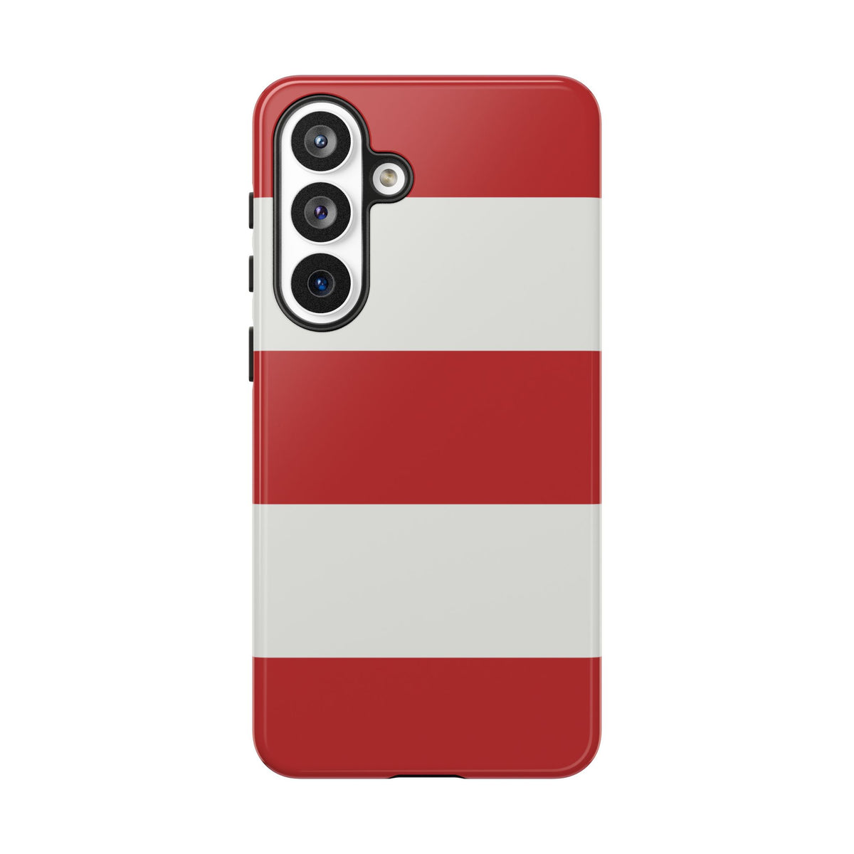 Red & White Horizontal Stripe Pattern Phone Case - Red Phone Case - Samsung Galaxy S26 Plus / Glossy