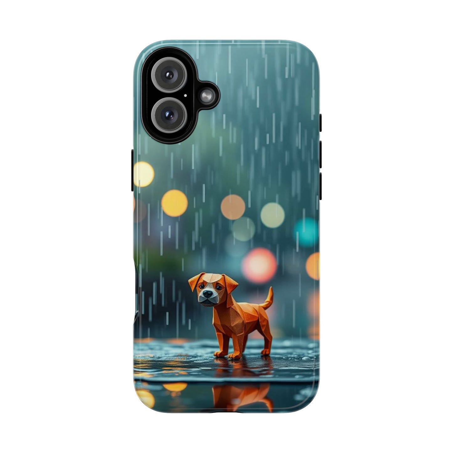 iPhone 16 Plus / Glossy Phone Case - Origami ’Soggy Dog’ Design Phone Case