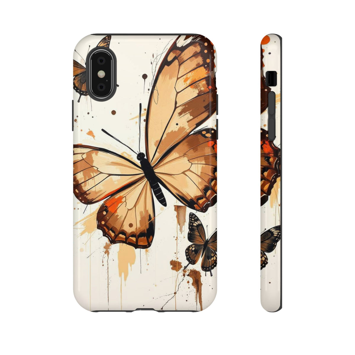 Acrylic Style Butterflies Design Phone Case - Multicolor Phone Case - iPhone XS / Glossy