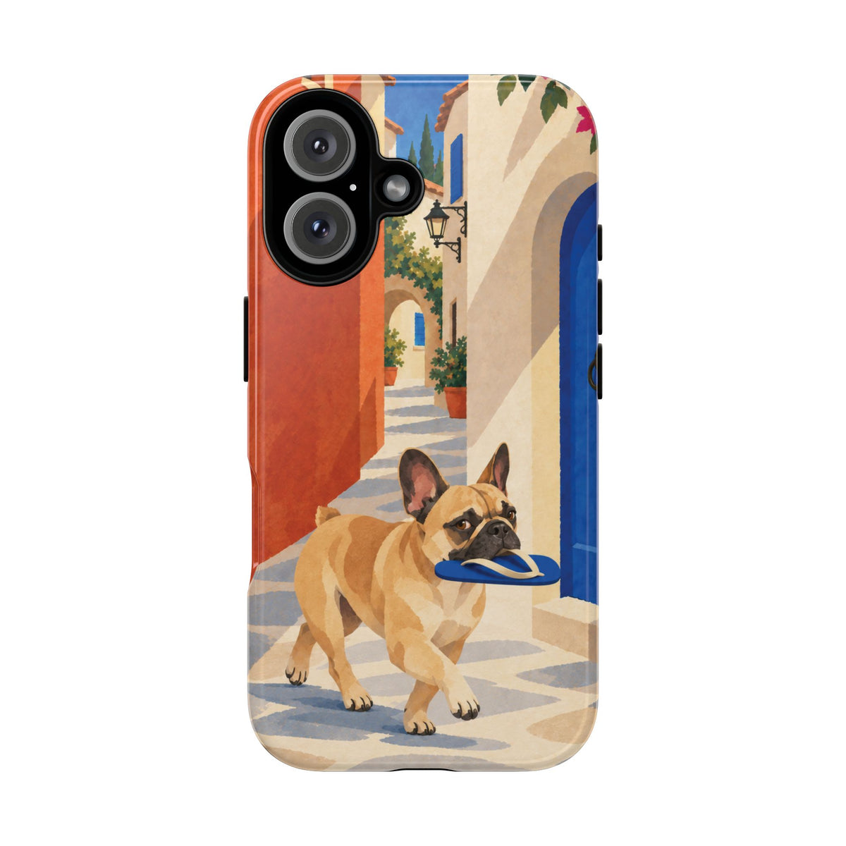 French Bulldog Quiet Lane Phone Case - Multicolor Phone Case - iPhone 16 / Glossy