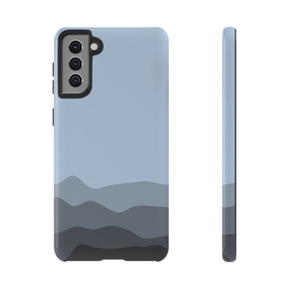Blue Abstract Waves Protective Phone Case - Blue Phone Case - Samsung Galaxy S21 Plus / Glossy