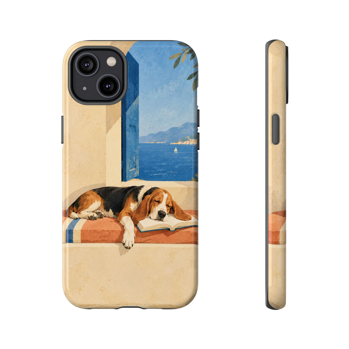 Basset Hound Unfinished Chapter Phone Case - Multicolor Phone Case - iPhone 14 Plus / Glossy