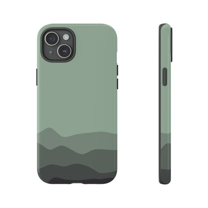 Green Abstract Waves Protective Phone Case - Green Phone Case - iPhone 15 Plus / Glossy
