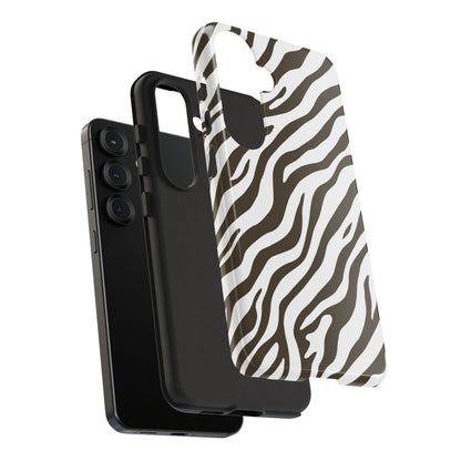 Stylish Mocha Zebra Print Phone Case
